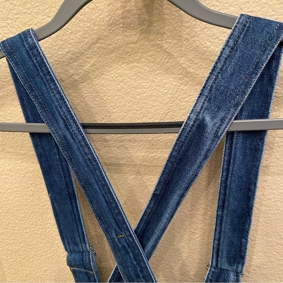 NWT~GAP Women Denim Wide Leg Jumpsuit Overalls Size 28/6R - Picture 8 of 12